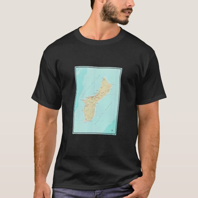 Vintage Guam Map  1970  T-Shirt (Vorderseite)