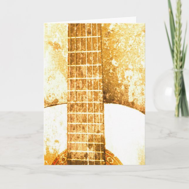 Vintage Guitar Geburtstagskarte Karte (Vorderseite)