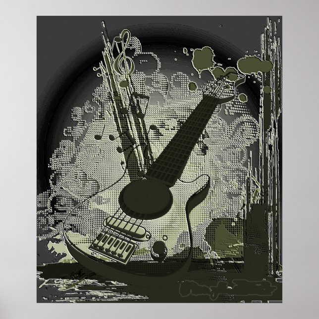 Vintage Guitar Music Poster (Vorne)