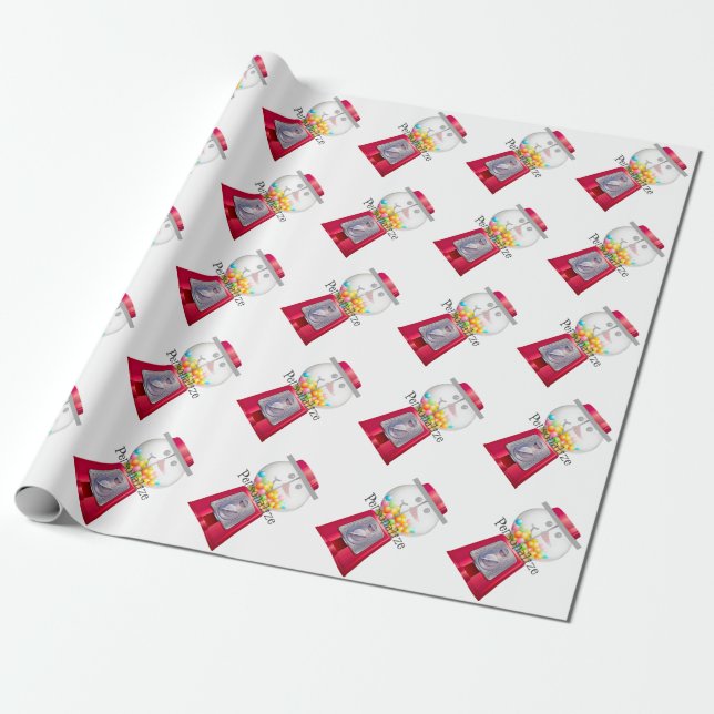 Vintage Gumball-Schneemaschine Geschenkpapier (Ungerollt)