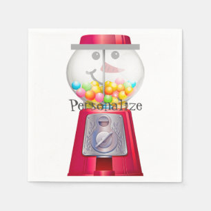 Vintage Gumball-Schneemaschine Serviette