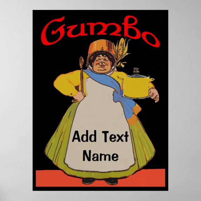 Vintage Gumbo Cook Poster (Vorne)