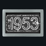 Vintage Gürtelschnalle für Männer | 1953<br><div class="desc">Vintage Gürtelschnalle für Männer | 1953 - 2013 für sechzigsten Geburtstag. Fertigen Sie 60. Geburtsdatums-Briefmarken- und -hintergrundfarbe besonders an. Cooles Geschenk für den Geburtstag der Männer; Vati,  Onkel,  Bruder etc.</div>