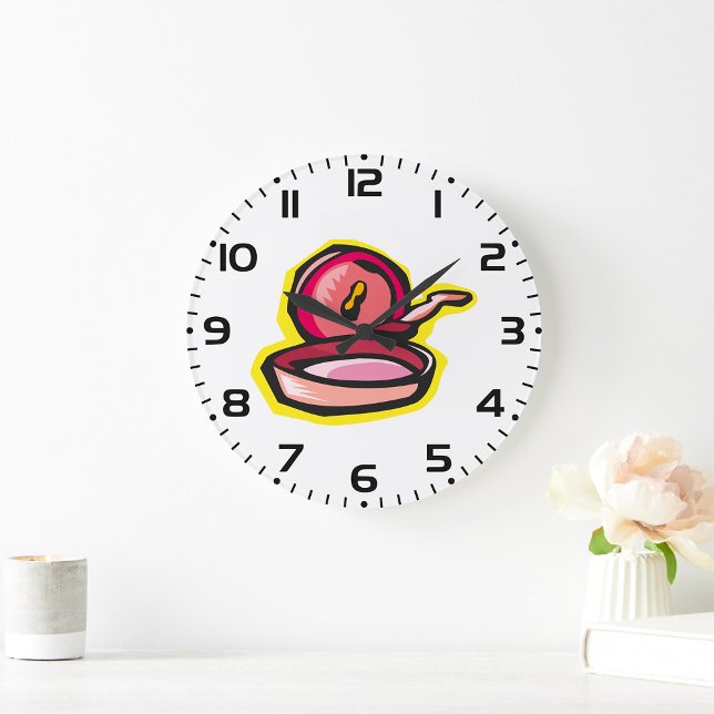 Vintage Gürtelschnüre Retro Kochkunst Große Wanduhr (Von Creator hochgeladen)