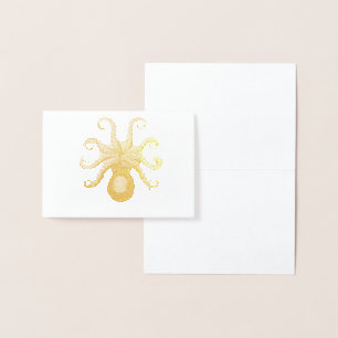 Vintage Haeckel Oktopus Folienkarte