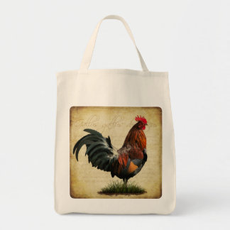 Vintage Hahn-Lebensmittelgeschäft-Tasche Tragetasche