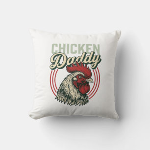 Vintage-Hähnchen-Daddy-Hahn-Shirt-Design_1 Kissen