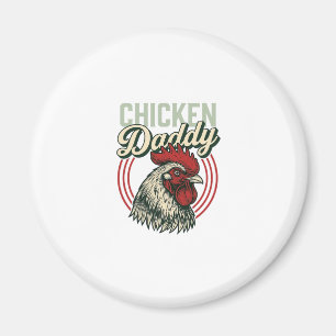 Vintage-Hähnchen-Daddy-Hahn-Shirt-Design_1 Magnet