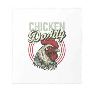 Vintage-Hähnchen-Daddy-Hahn-Shirt-Design_1 Notizblock