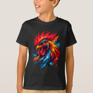 Vintage-Hahnenkampf-Enthusiast Gemalt _ T-Shirt