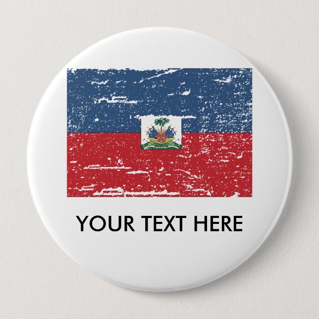 Vintage Haiti-Flagge Button (Vorderseite)
