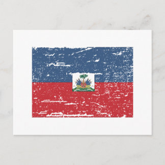Vintage Haiti-Flagge Postkarte
