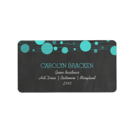 Vintage Halbpension Blue Lantern Wedding Adressaufkleber