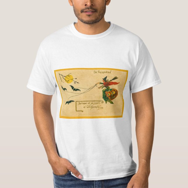 Vintage Hälfte der Postkarte T-Shirt (Vorderseite)