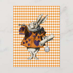 Vintage Halloween-Alice im Wunderland Postkarte