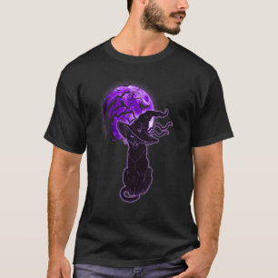 Vintage Halloween Beängstigende Schwarze Katze Kos T-Shirt