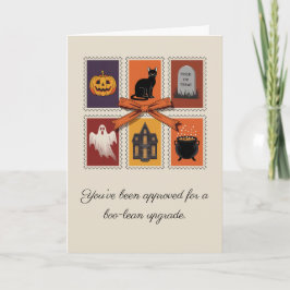 Vintage Halloween-Boom-Geisterkarte Karte