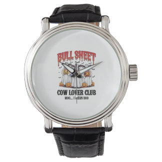 Vintage-Halloween-Bullenblatt Armbanduhr