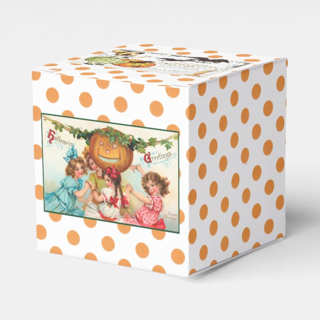 Vintage Halloween Candy Favor Box Geschenkschachtel (Vorderseite)