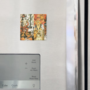 Vintage Halloween-Collage Magnet