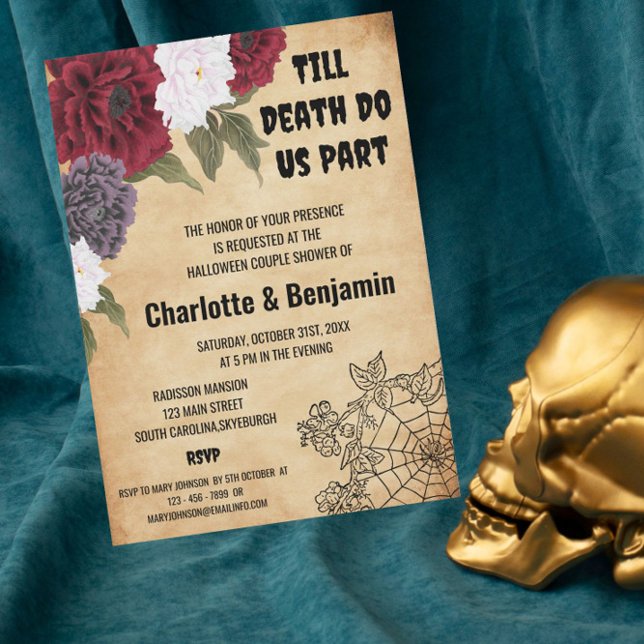Vintage Halloween Couple Dusche Hochzeit Einladung (Von Creator hochgeladen)