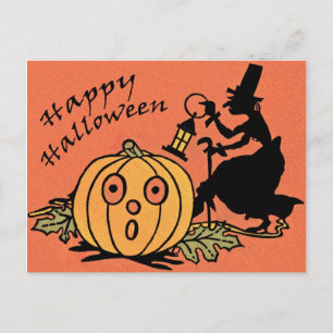 Vintage Halloween-Design-Postkarte Postkarte
