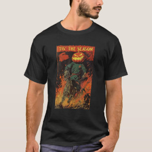Vintage Halloween Die Saison ist da Kürbis Kopflos T-Shirt