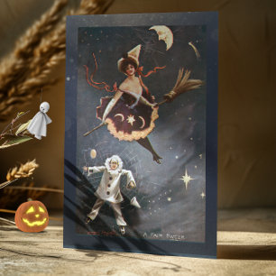 Vintage Halloween Ein fairer Sweep Karte