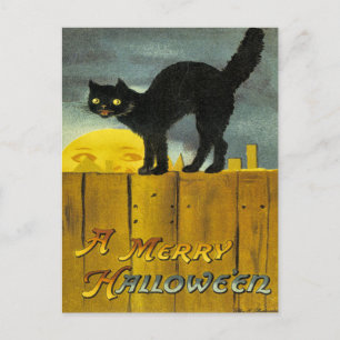 Vintage-Halloween-Ephemera Postkarte