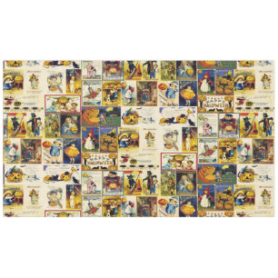 Vintage Halloween-Ephemera Tischdecke