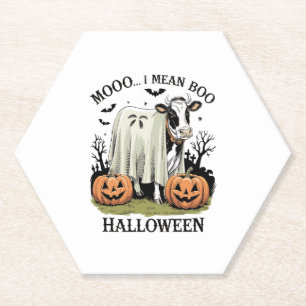 Vintage Halloween-Farmkuh Untersetzer