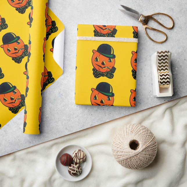 Vintage Halloween-Feiertagswickler Geschenkpapier (Kunsthandwerk)