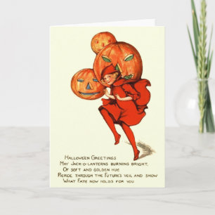 Vintage Halloween-Fest-Grußkarte Karte