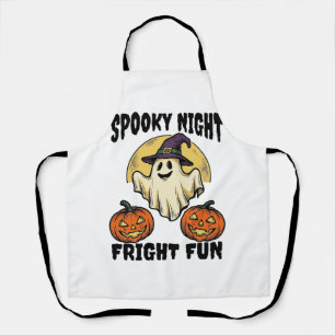 Vintage-Halloween-Geist-Gruseliges-Kürbis-Shirt_1 Schürze