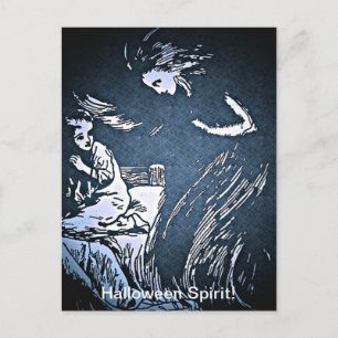 Vintage-Halloween-Geist-Postkarte Postkarte