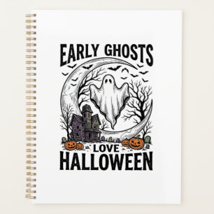 Vintage-Halloween-Geist-verlassener-Mond-Stich-Kun Planer