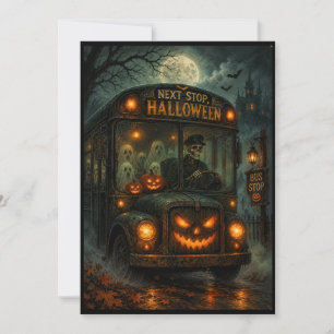 Vintage-Halloween-Geister-Grußkarte Einladung
