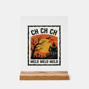 Vintage-Halloween-Gespenster-Baum-Silhouette-Shirt Acrylschild
