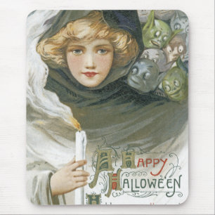 Vintage Halloween-Girl Mousepad