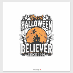 Vintage-Halloween-Gläubiger seit 1966 Grafik_1 Aufkleber
