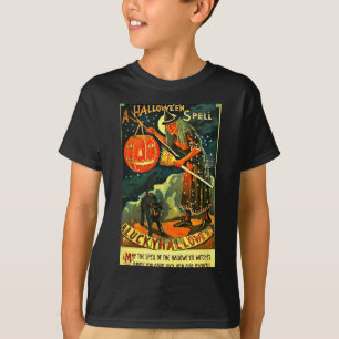 Vintage Halloween Grafische Leichte KostümHexe und T-Shirt