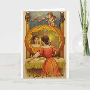 Vintage Halloween Greeting Card Karte
