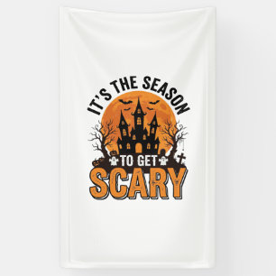 Vintage Halloween Grusel Saison Verlassenes Schlos Banner