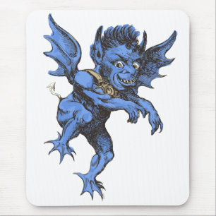 Vintage Halloween, gruseliger böser Gargoyle-Dämon Mousepad