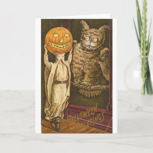 Vintage Halloween-Gruß-Karte Karte