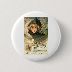 Vintage Halloween-Gruß-Karten-Klassiker-Plakate Button