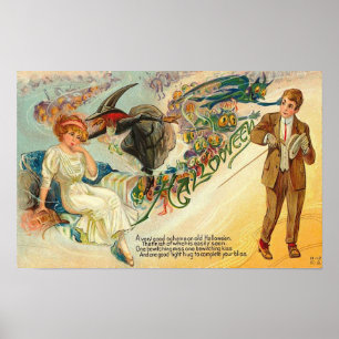 Vintage Halloween-Gruß-Karten-Klassiker-Plakate Poster