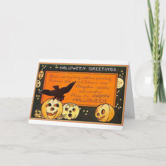 Vintage Halloween-Grüße Karte