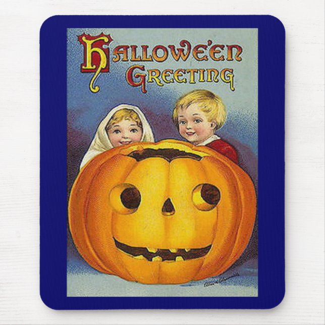 Vintage Halloween-Grüße Mousepad (Vorne)