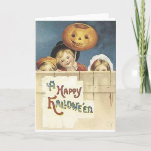 Vintage Halloween-Grußkarte Karte